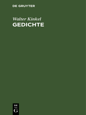 cover image of Gedichte